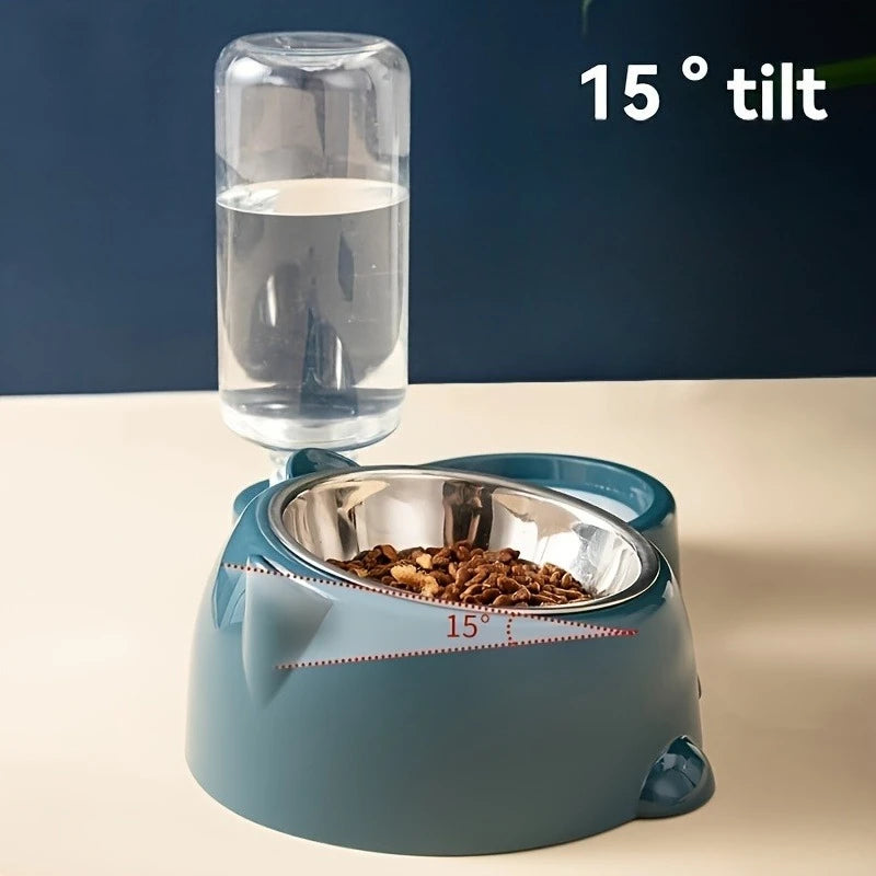 Automatic Pet Feeder & Water Dispenser - No Power Needed