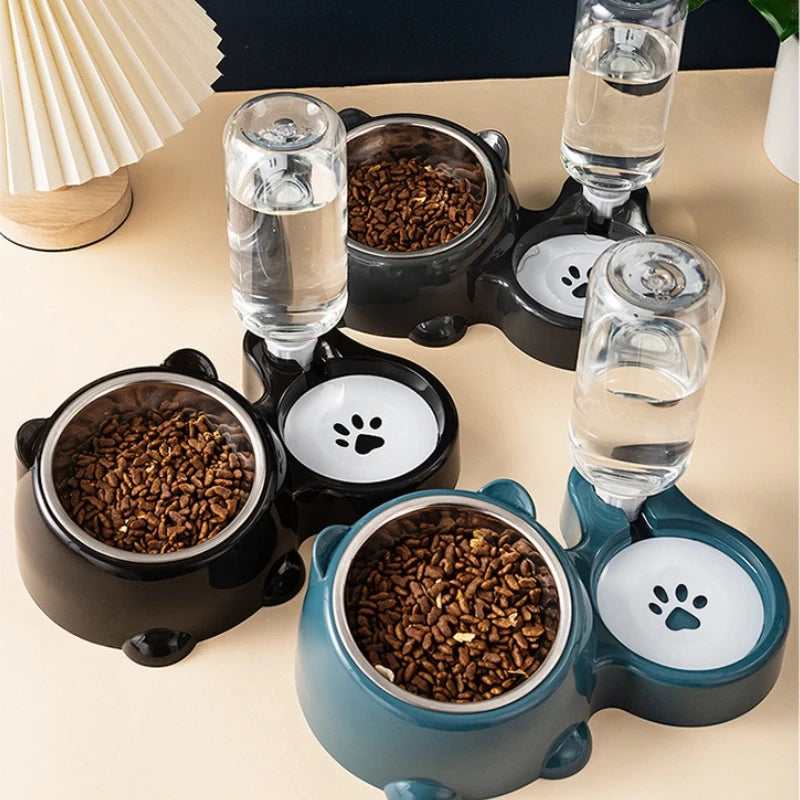 Automatic Pet Feeder & Water Dispenser - No Power Needed