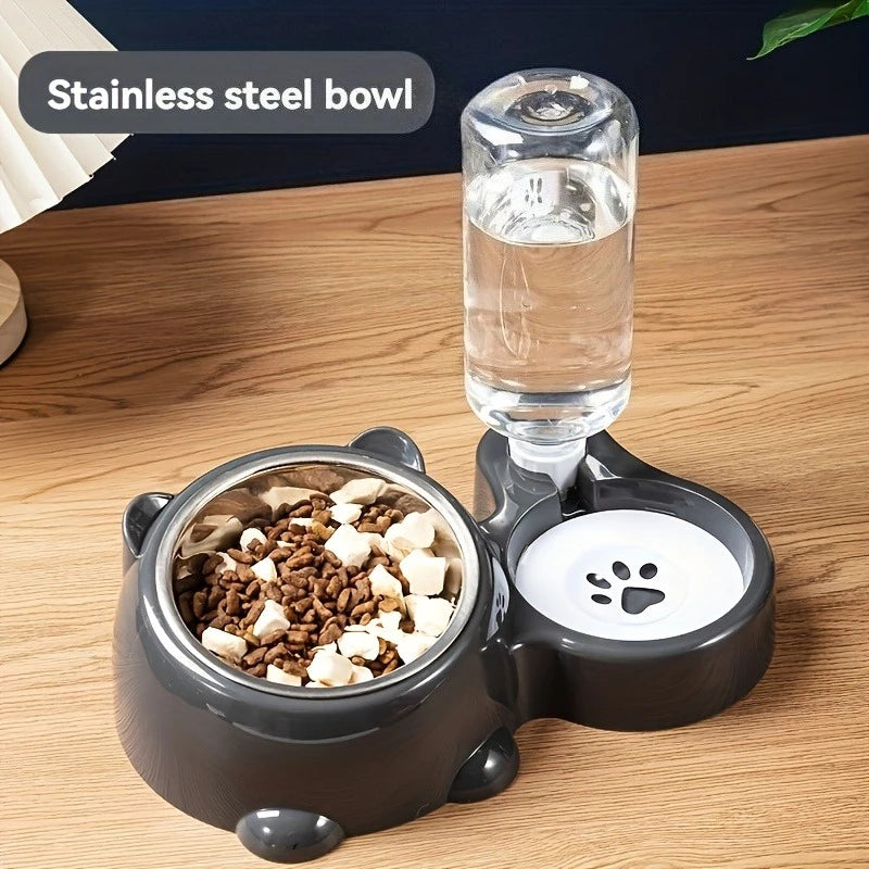 Automatic Pet Feeder & Water Dispenser - No Power Needed