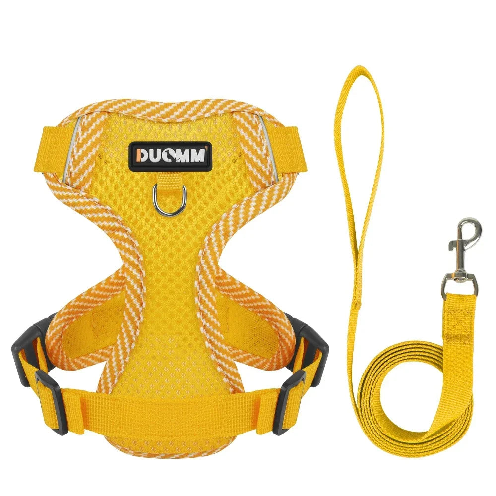 Reflective Adjustable Dog Harness & Leash Set