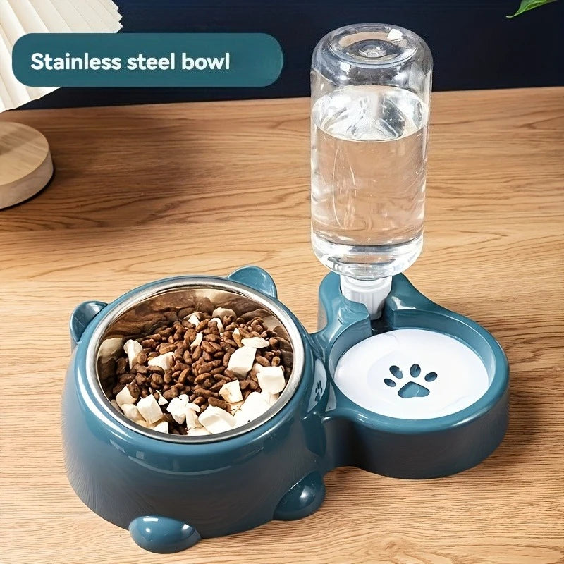 Automatic Pet Feeder & Water Dispenser - No Power Needed