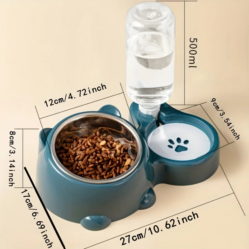 Automatic Pet Feeder & Water Dispenser - No Power Needed