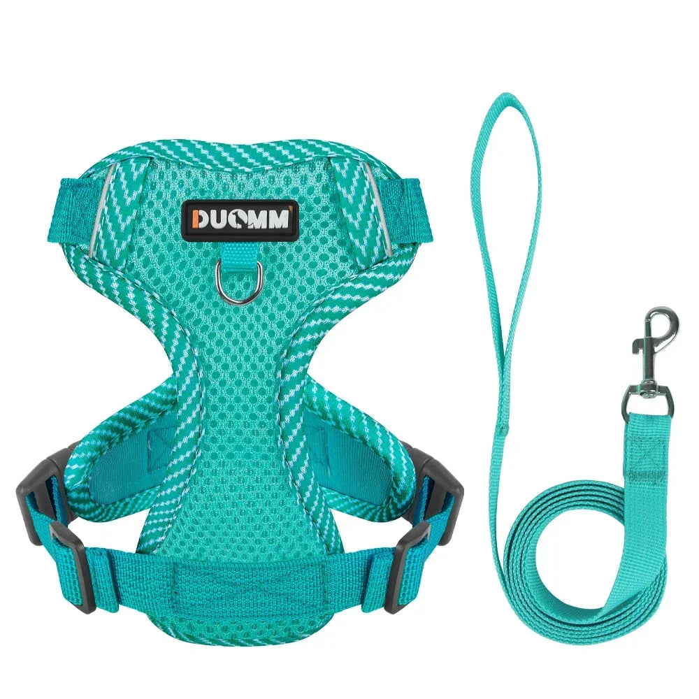 Reflective Adjustable Dog Harness & Leash Set