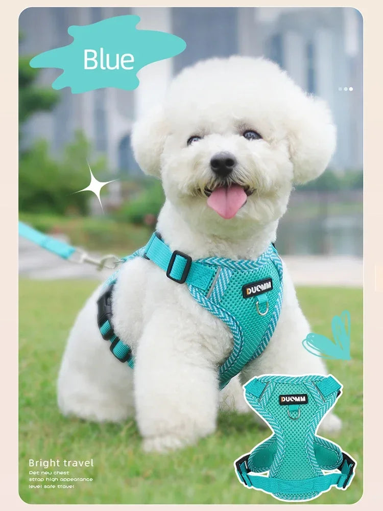 Reflective Adjustable Dog Harness & Leash Set